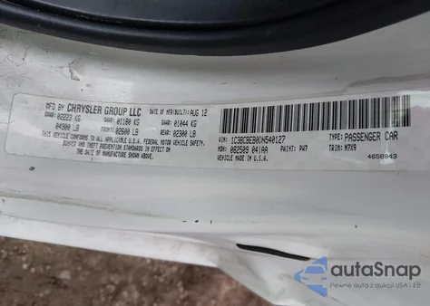 2013 Chrysler 200 Touring z USA, uszkodzony, nr VIN 1C3BCBEB0DN540127